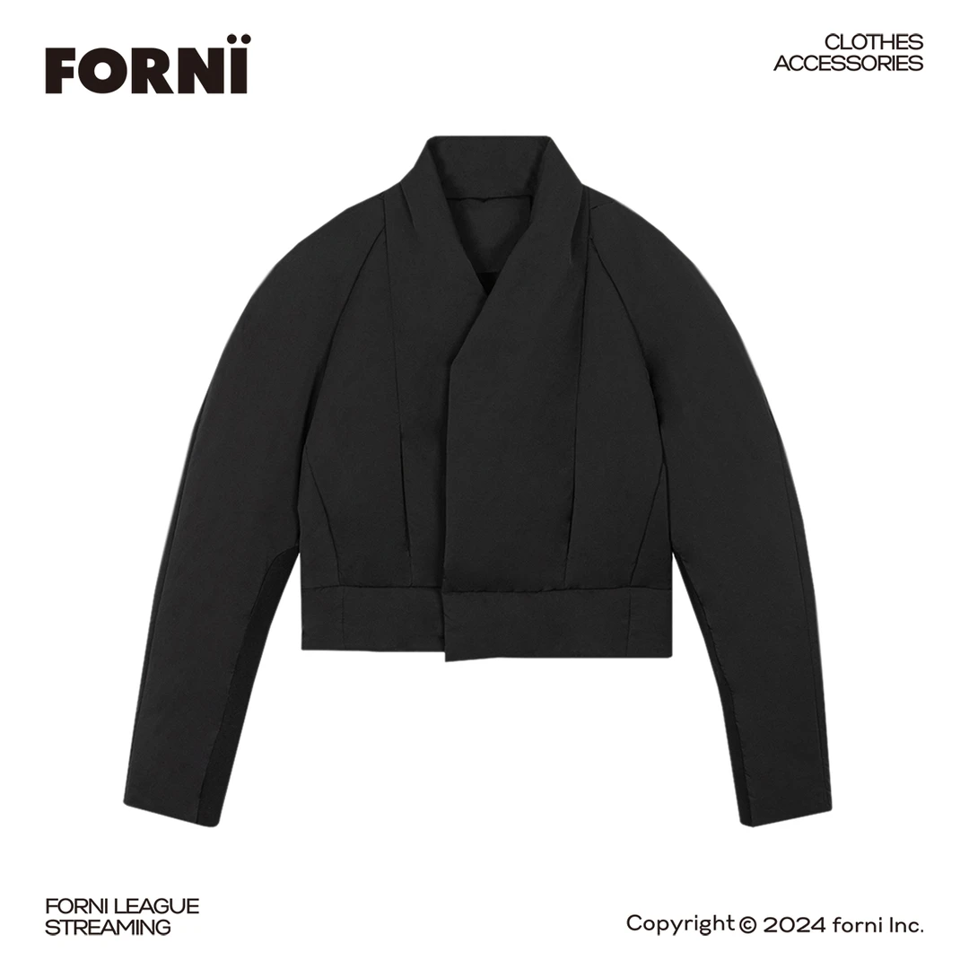 FORNI x YOYO 交叉趣事 秋冬清冷复古时尚90白鸭绒百搭纯色羽绒服