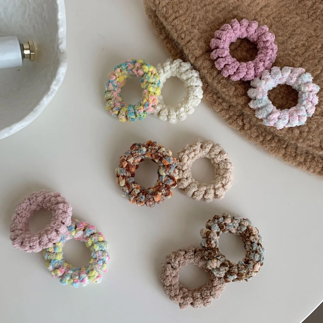 秋冬毛绒电话线发圈女网红ins风皮筋法式百搭耐用发绳无痕头绳