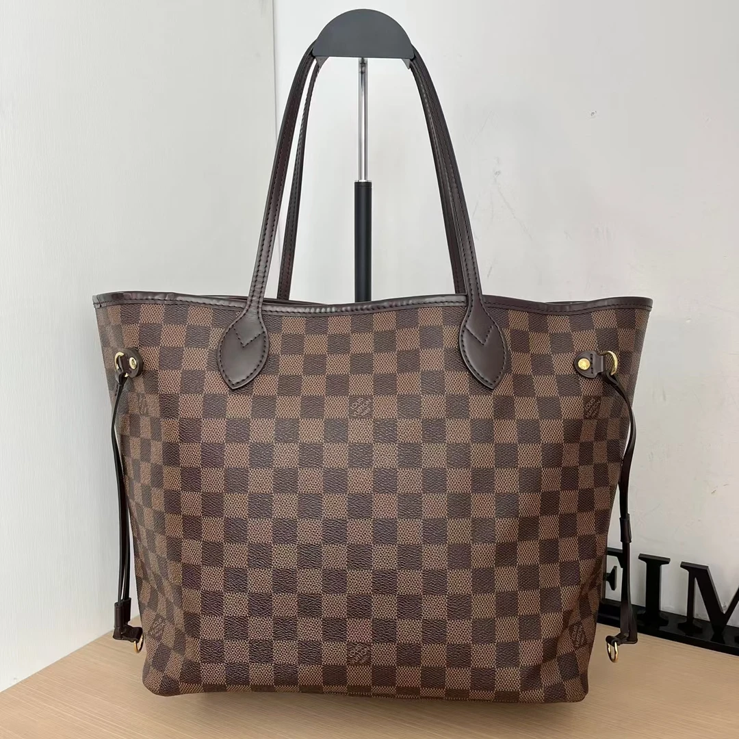 95新 LouisVuitton/路易威登 10903997 LV棕棋盘格neverfull中号