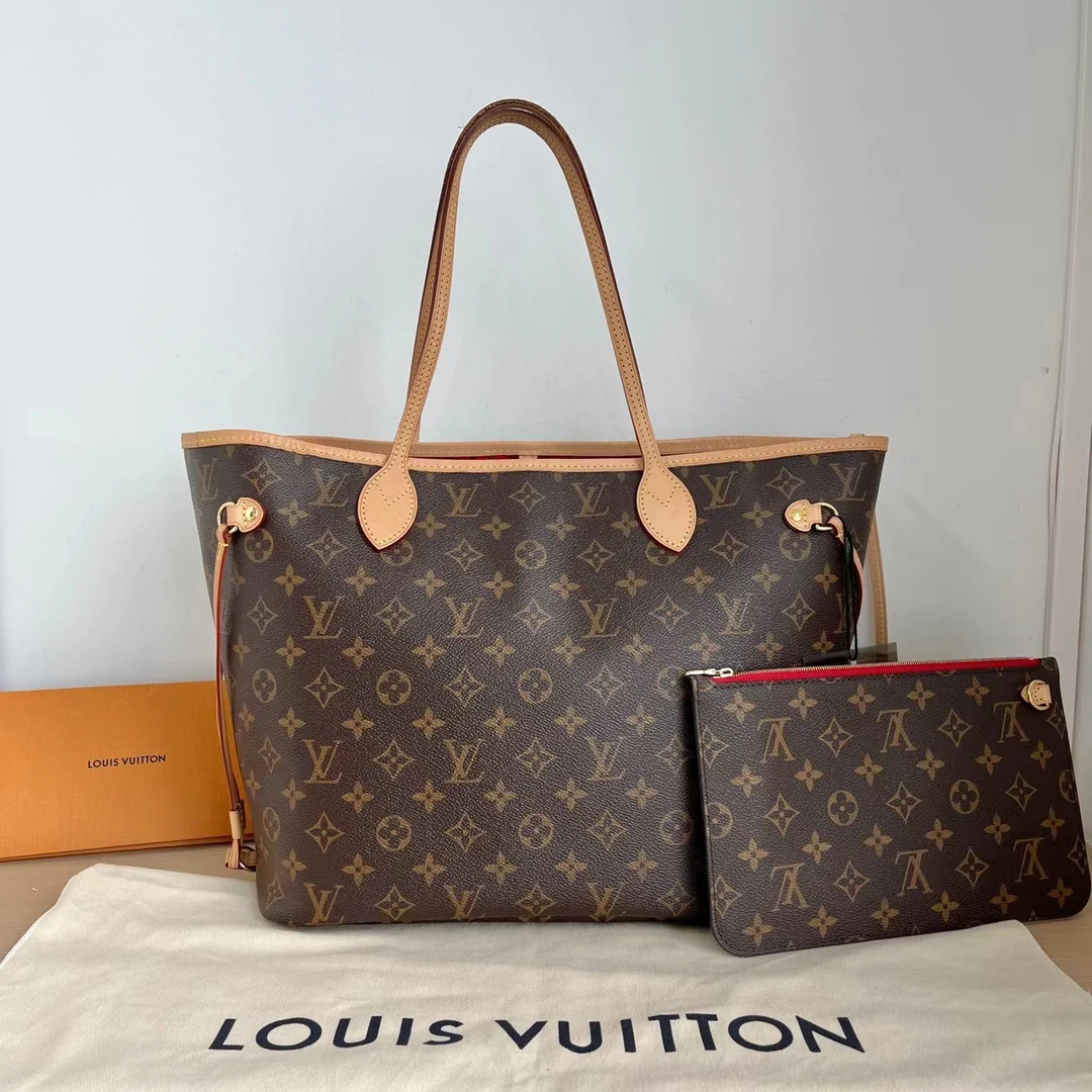 95新 LouisVuitton/路易威登 9611831 LVnf中号托特包芯片款
