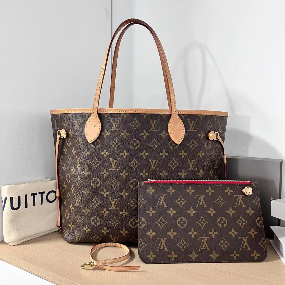 95新 LouisVuitton/路易威登 9611831 LV neverfull中号 芯片款