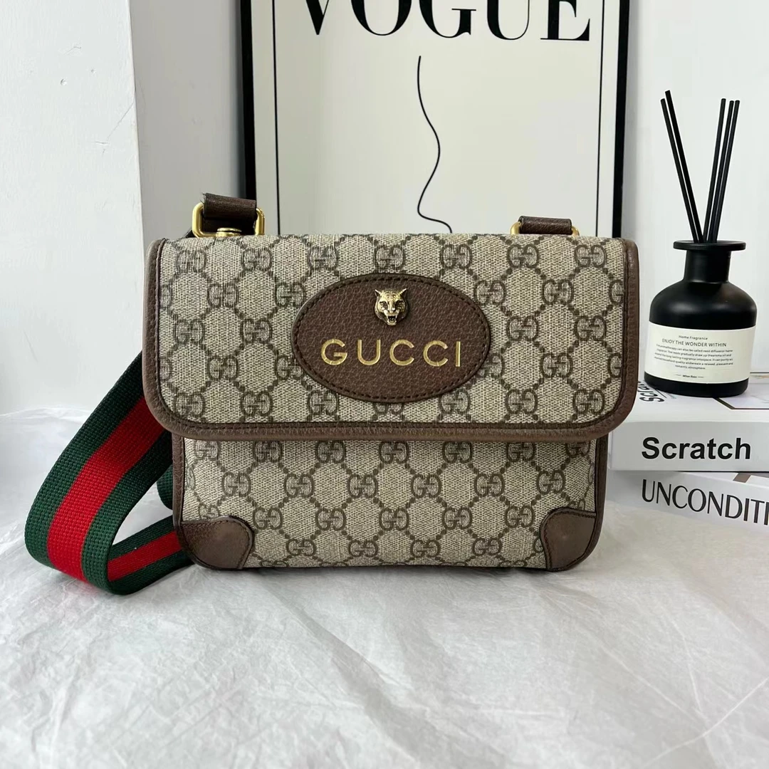 95新 GUCCI/古驰 8012925 Gucci双面虎头包