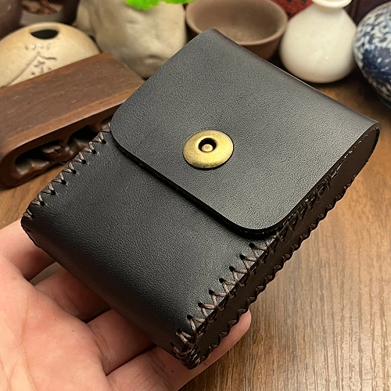 NP23中支整包纯境烟盒装植鞣革头层厚牛皮手工缝制头层经典穿皮带