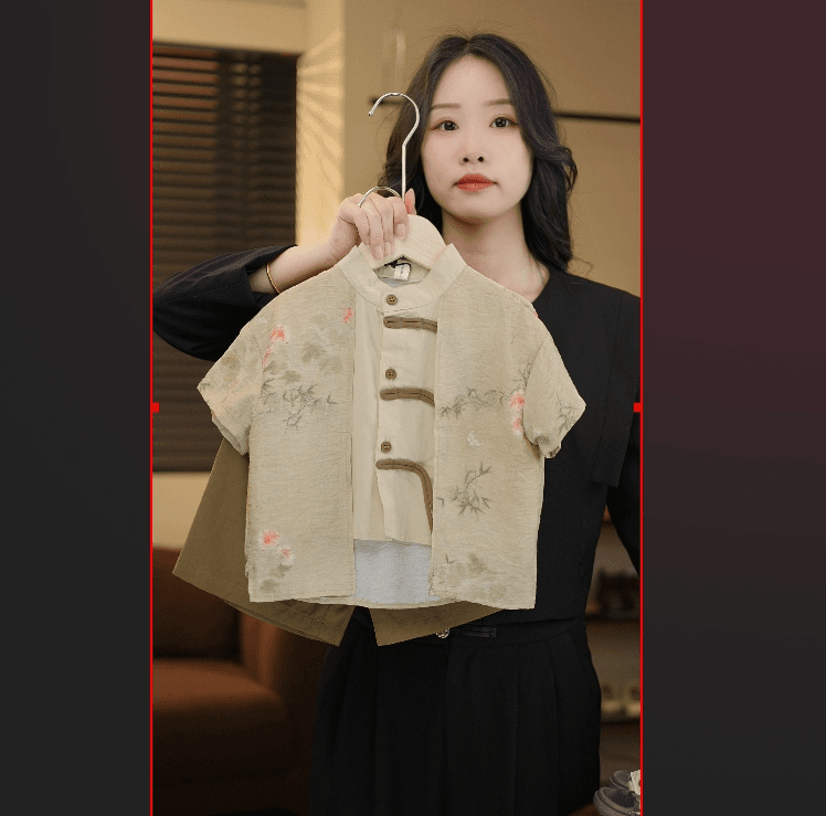 2024春夏新款儿童夏季时尚复古宽松套装中式古风汉服中国风32303