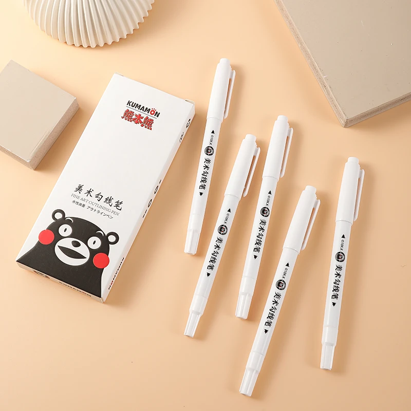 双头美术勾线笔涂鸦美术绘画描边笔水性笔速干防水不掉色