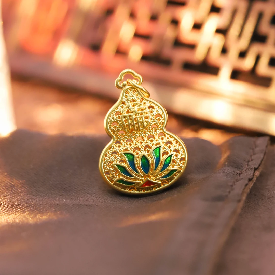 福满圆珠宝3 足金 花丝葫芦配件（送合金链）多样性发货