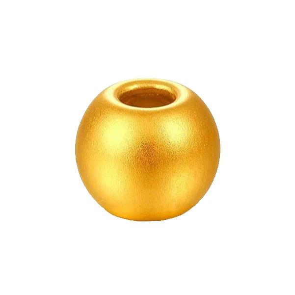 福满圆珠宝3 足金 卡4磨砂珠子不配绳不配链