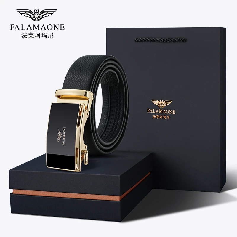 法莱阿玛尼男士休闲时尚皮带简约大气2025金典潮流腰带送爱人礼物