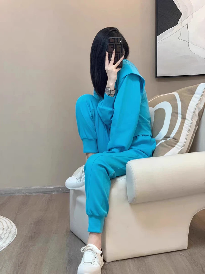 卫衣女套装新款2023爆款运动套装女春秋运动套装大码运动套装女