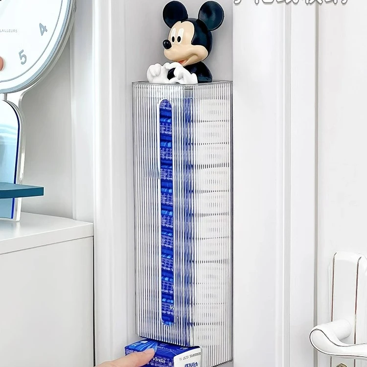 玄关手帕纸收纳盒壁挂式随身小包纸巾盒透明餐巾纸整理收纳置物架