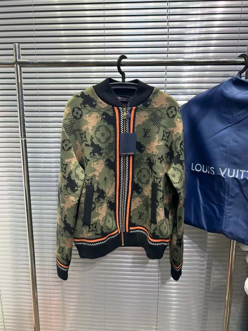 Louis Vuitton 24fw 提花迷彩针织拉链夹克 m码/全新/平台23289