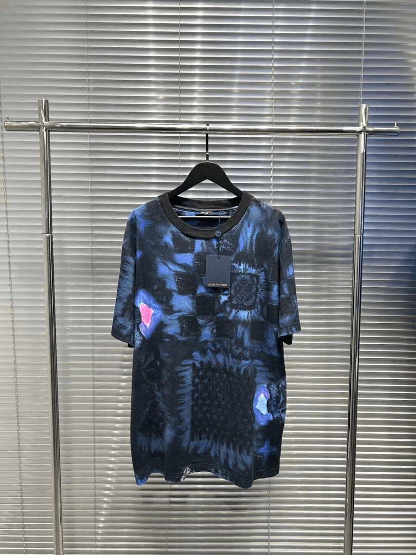 Louis Vuitton 经典爆款 蓝色渲染满印短袖 xxl码/全新/工价6500