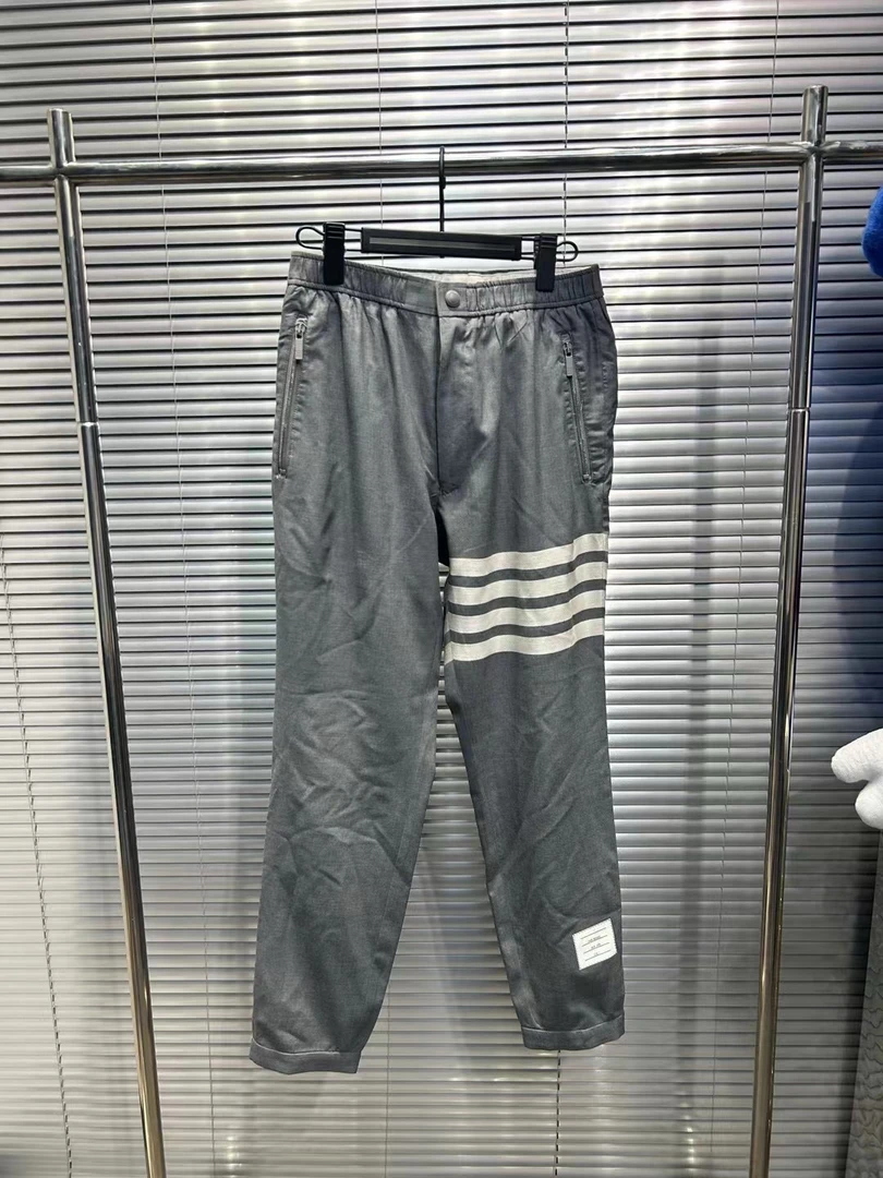 Thom browne tb经典爆款四白杠束脚羊毛休闲裤1号/平台5899/新同