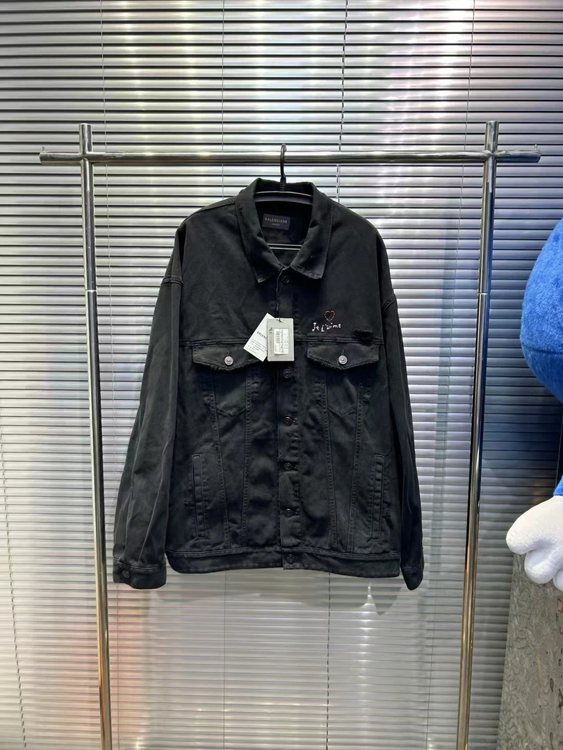 Balenciaga23fw爆款情人节限定黑色牛仔外套 2号/全新/平台4969