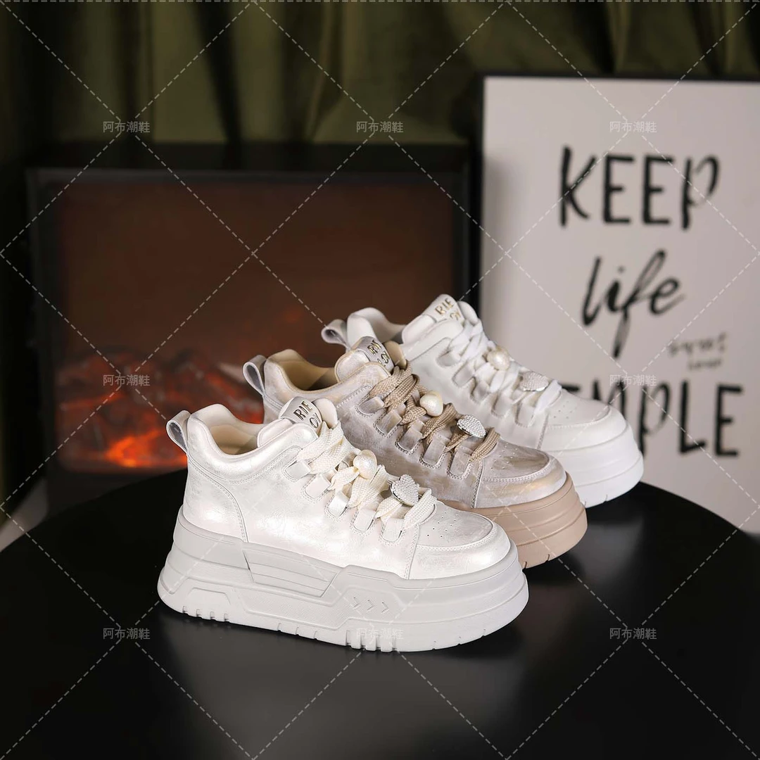 【RIELOV●缪缪高帮】 时尚厚底增高6cm潮流百搭女士休闲鞋 9572-10