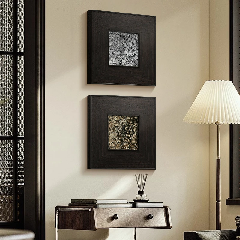 高端立体中古风客厅装饰画小众艺术轻奢装饰画挂画复古玄关卧室画