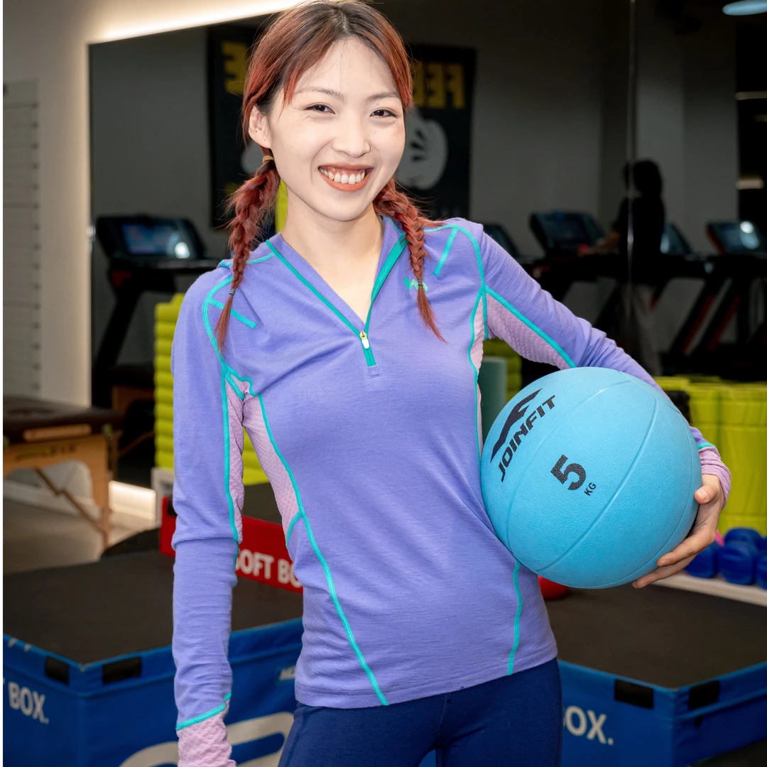 MILDURA【户外运动美利奴】运动美丽奴女款速干半拉链带帽衫显瘦