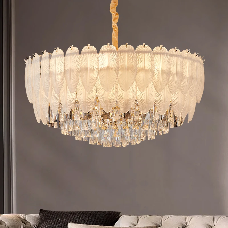 法式奶油轻奢家用奢华餐厅卧室客厅吊灯水晶吊灯吊灯客厅大气高档