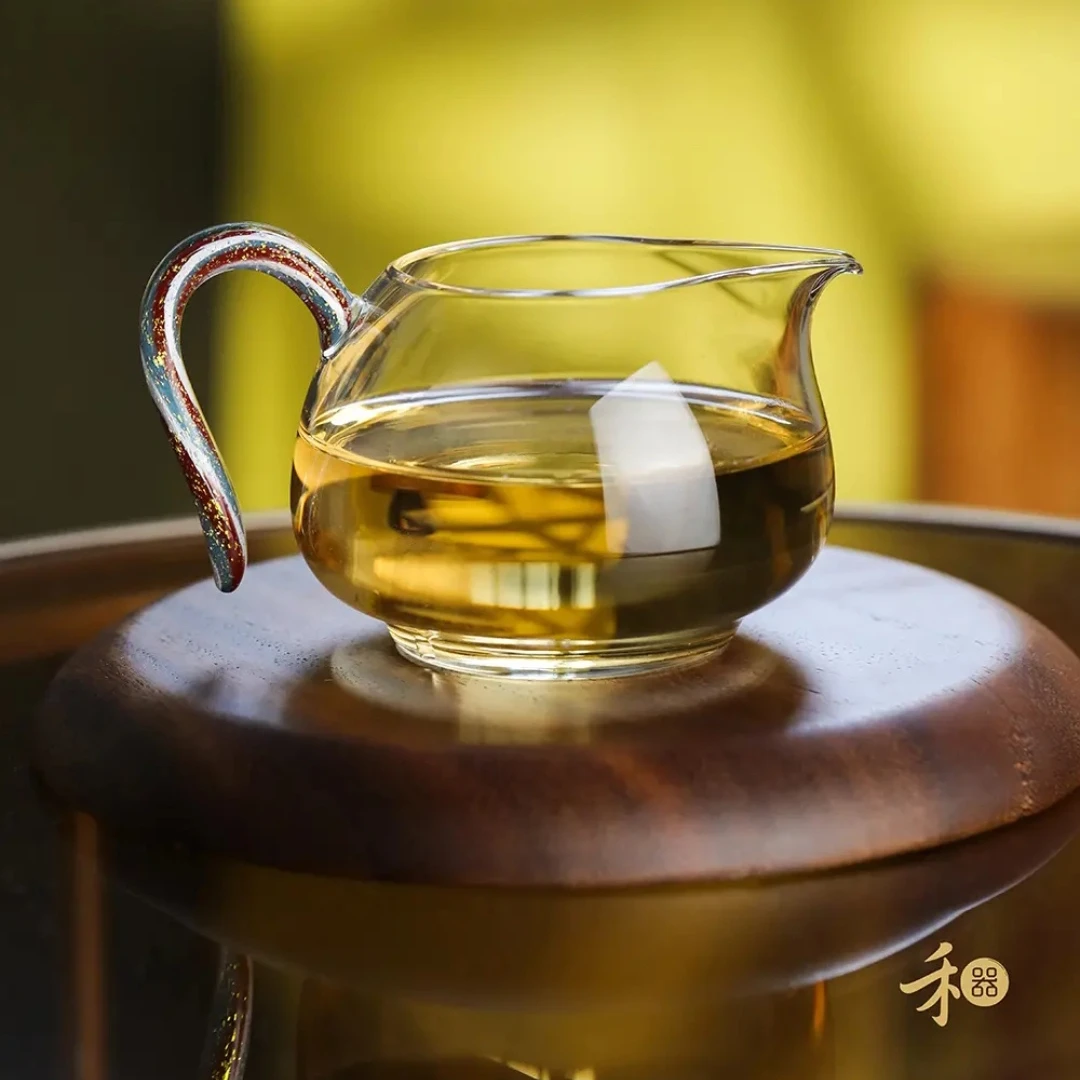无品牌禾器淡然蓝吟茶海手工高端高硼硅玻璃公道杯高档大号茶道