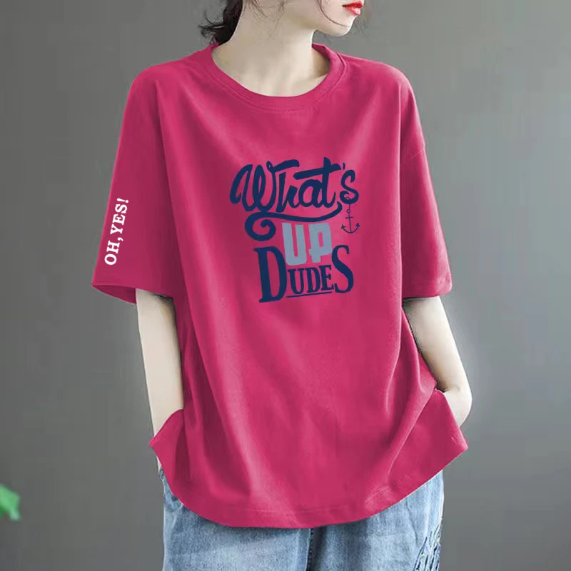 时尚潮牌纯棉短袖t恤女夏季新爆款百搭大码宽松显瘦休闲减龄上衣