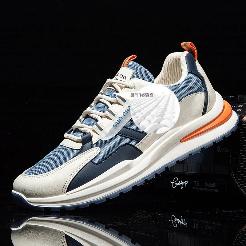 百搭2024春季新款网面透气男士时尚运动户外休闲鞋青少年跑步潮鞋