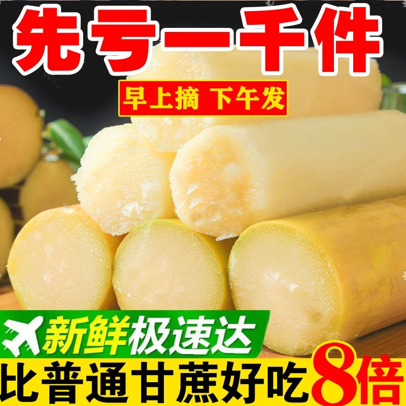 云南黄金甘蔗应季新鲜水果现砍现发脆甜多汁