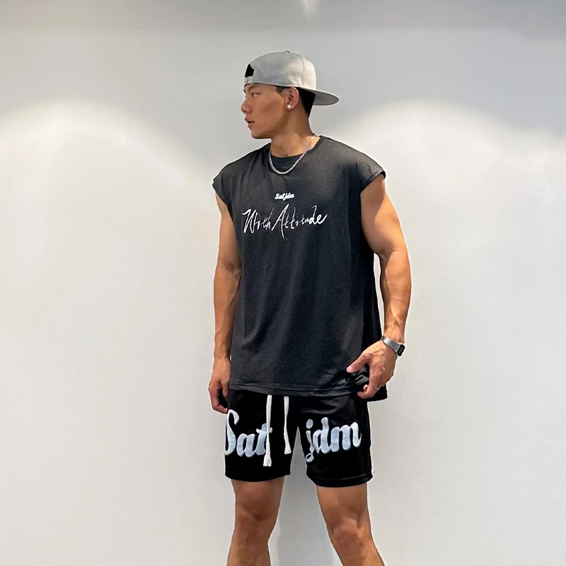 SATJDM美式运动篮球背心夏季健身坎肩2.0冰凉无袖速干训练跑步背
