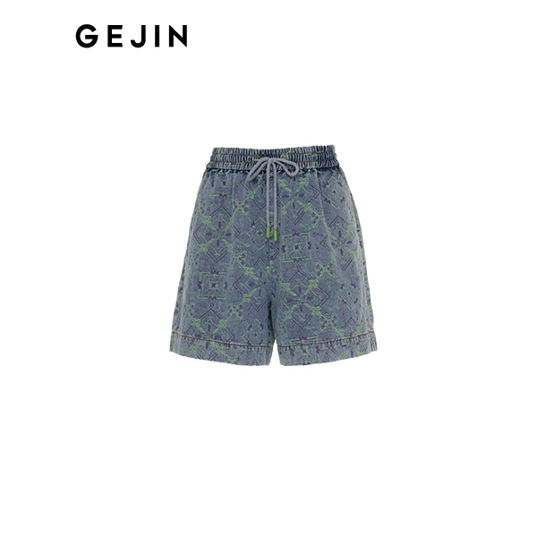 GEJIN/歌锦2024夏新款轻奢时尚休闲百搭女套装短裤92124909182