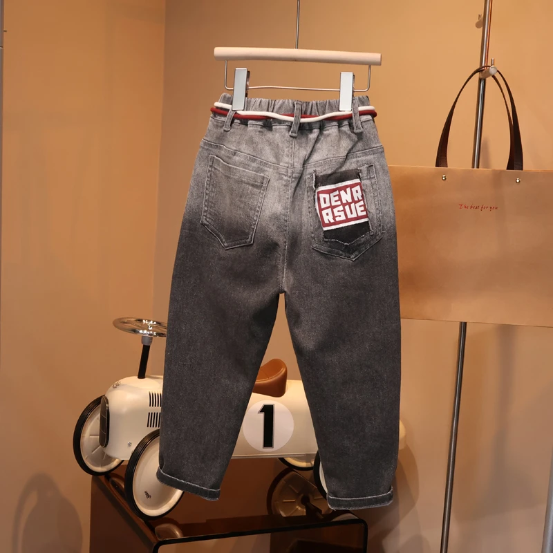 【现货】男童百搭牛仔长裤秋装时尚2024新款中大儿童洋气百搭C1489