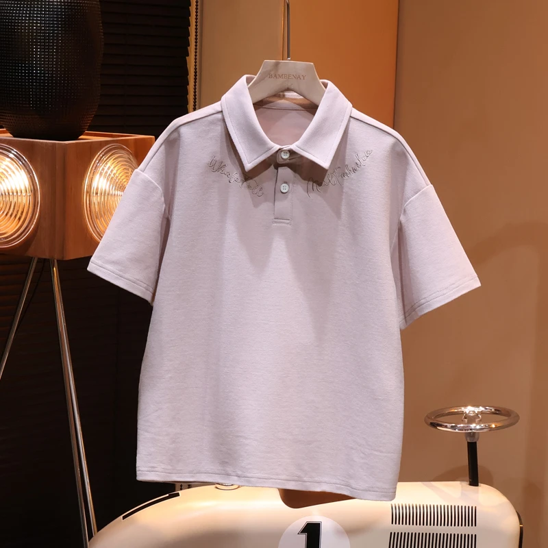 【现货】男童夏季字母刺绣翻领polo衫短袖汗衫2024款中大儿童C1706