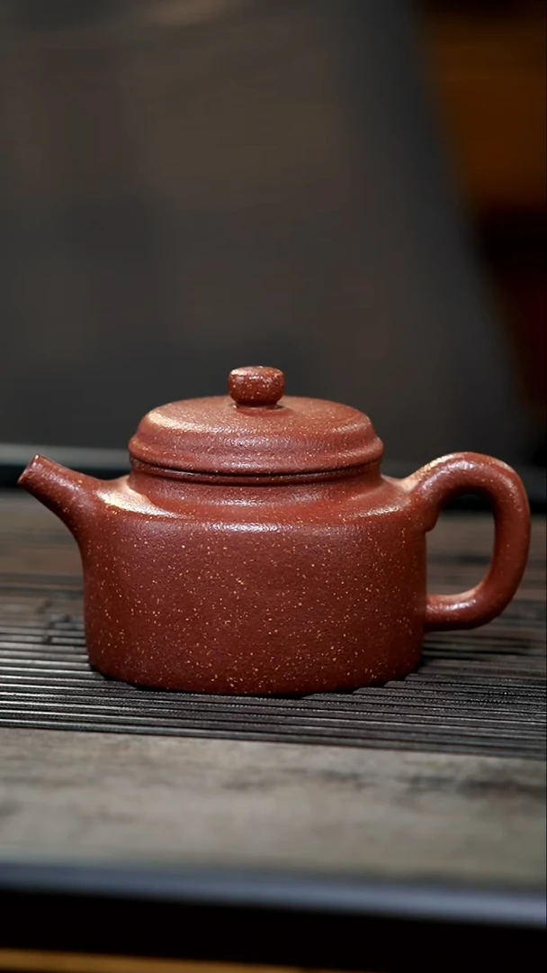 【闪购商品】紫砂茶壶19-全手红降坡德钟240cc