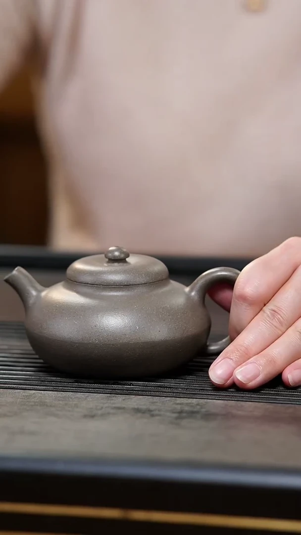 【闪购商品】紫砂茶壶29-微瑕全手清灰紫合欢180cc