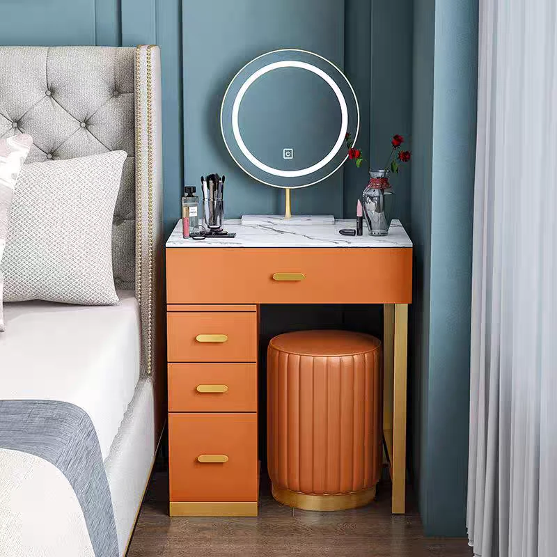北欧轻奢主卧化妆柜大理石梳妆台家用卧室现代简约小户型化妆台