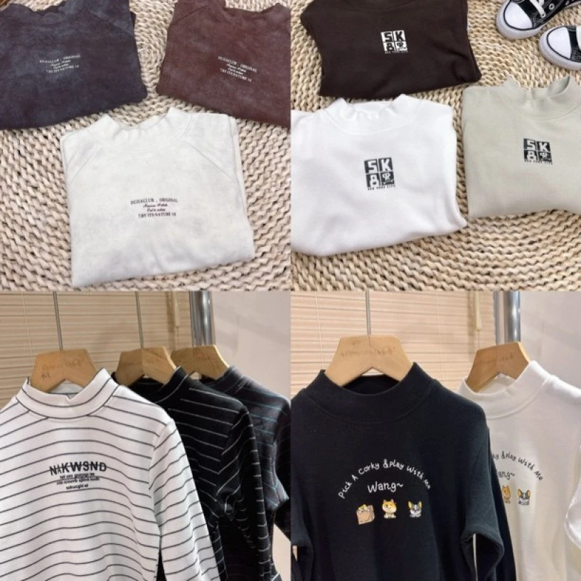 0006。300克橘子秋款男女童时尚休闲百搭T