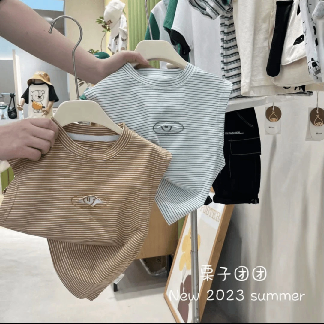 R3-6。8132 夏款韩版圆领上衣时尚纯棉宽松