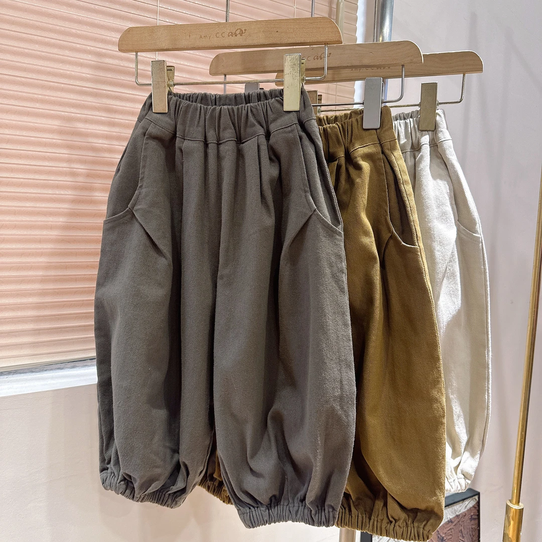 P1-2。809橘子秋款男女童时尚休闲百搭裤子