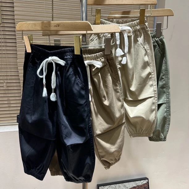 K2-1。835橘子秋款男女童时尚百搭休闲裤子