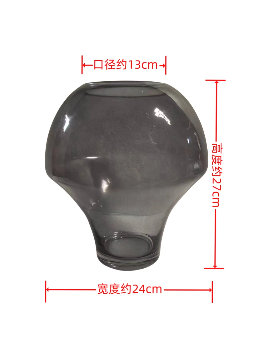 绿植专用花瓶玻璃花瓶客厅插花玻璃轻奢透明直筒落地龟背竹插花