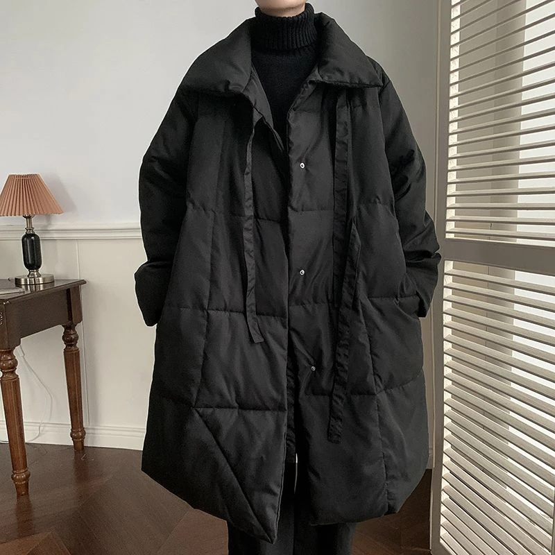高级感冬装外套男中长款衣胖子大码防寒保暖2024炸街服潮