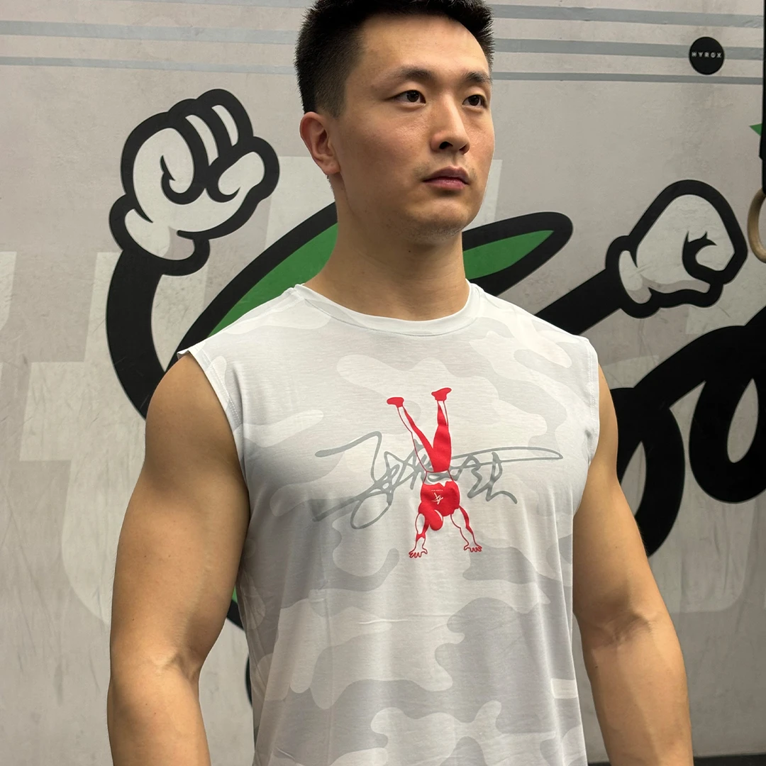 张教头定制款男女运动背心长袖吸湿排汗弹性速干柔软亲肤健身