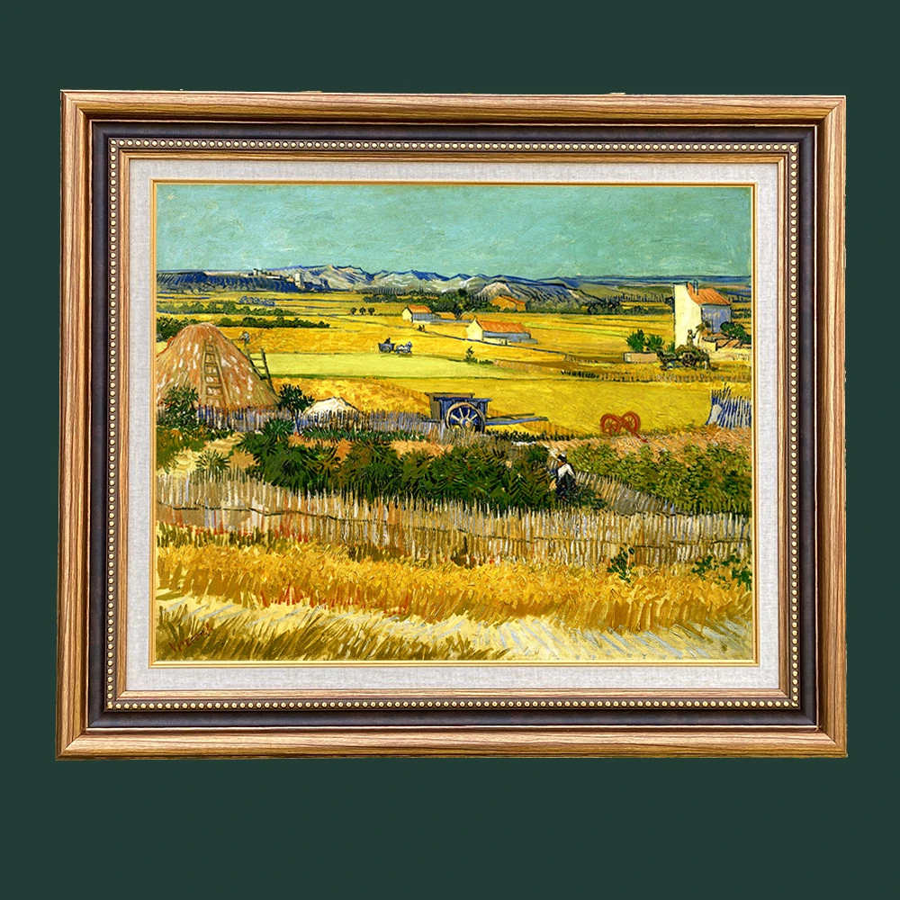 65*55CM欧式美式挂画书房卧室风景防水复刻版画艺术客厅高档玄关