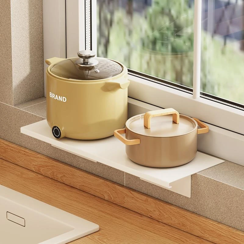 厨房窗台延伸板免打孔水槽边延长挡板置物架窗户缝隙加宽收纳架子