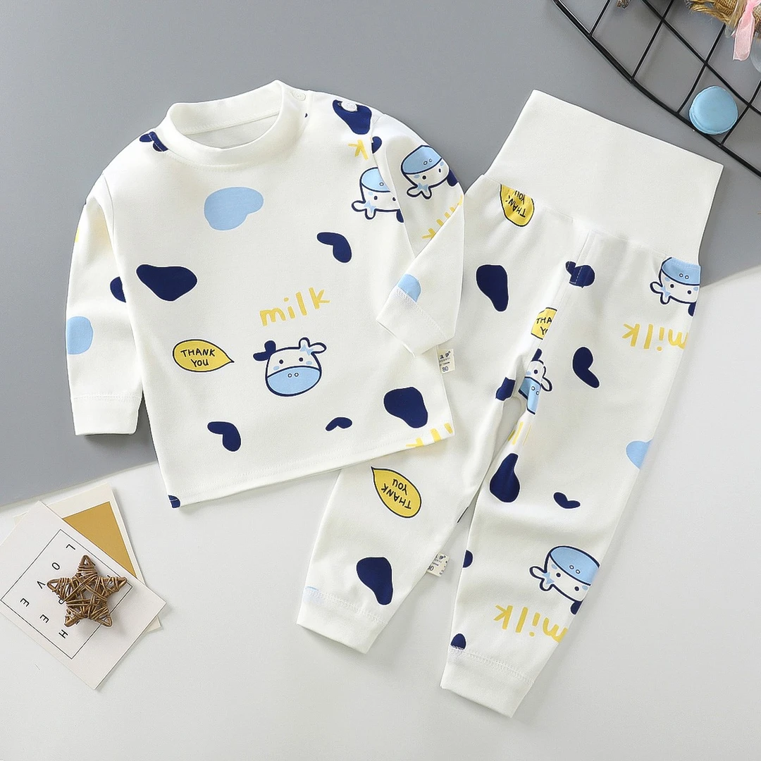 婴儿秋衣儿童纯棉婴幼儿新生儿男女童棉毛衫秋冬护肚秋裤长袖睡衣