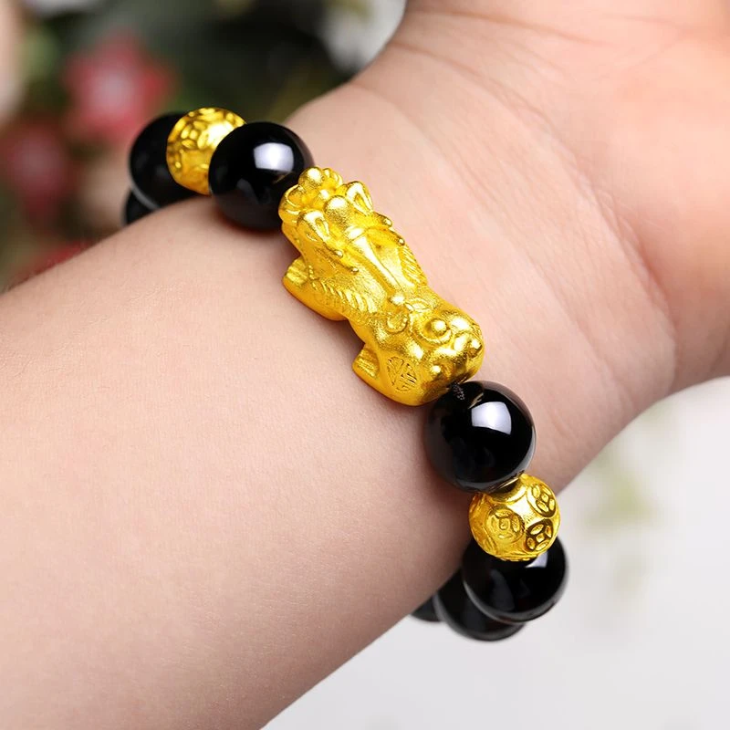 合金手链 2024新款（黑貔貅手链）百搭气质时尚气质潮流素圈爆款