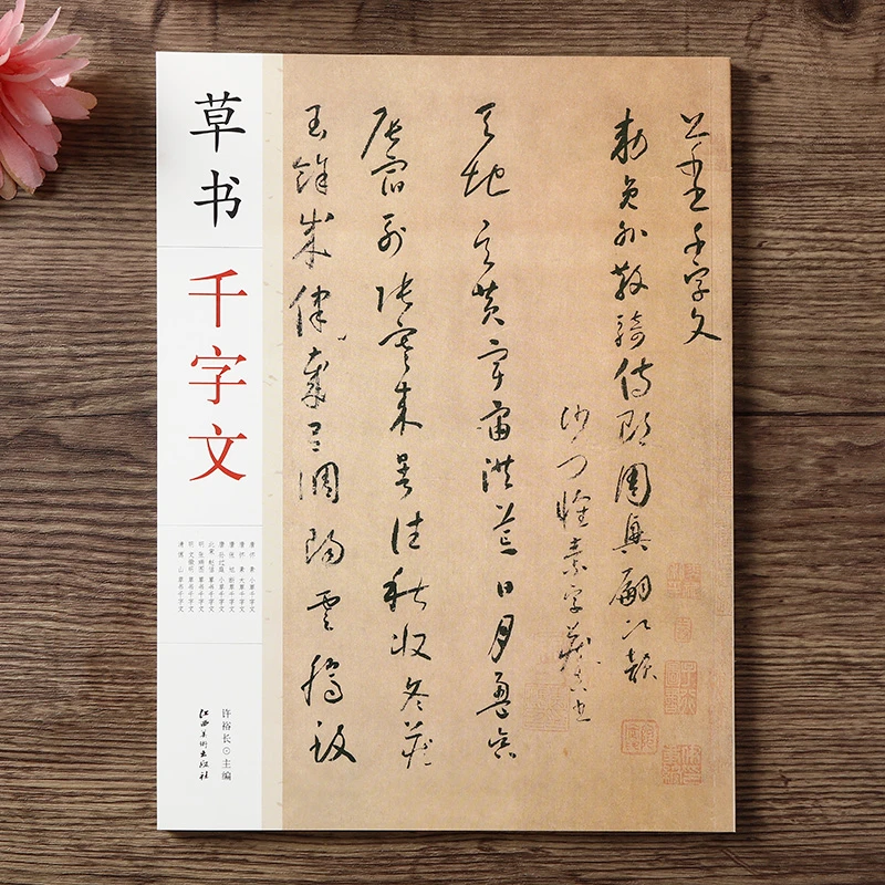 草书千字文 怀素张旭孙过庭赵佶文徵明傅山毛笔书法字帖附简体旁