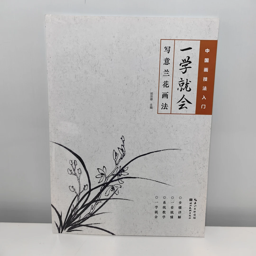 一学就会写意兰花画法中国画技法入门国画技法讲解临摹范本