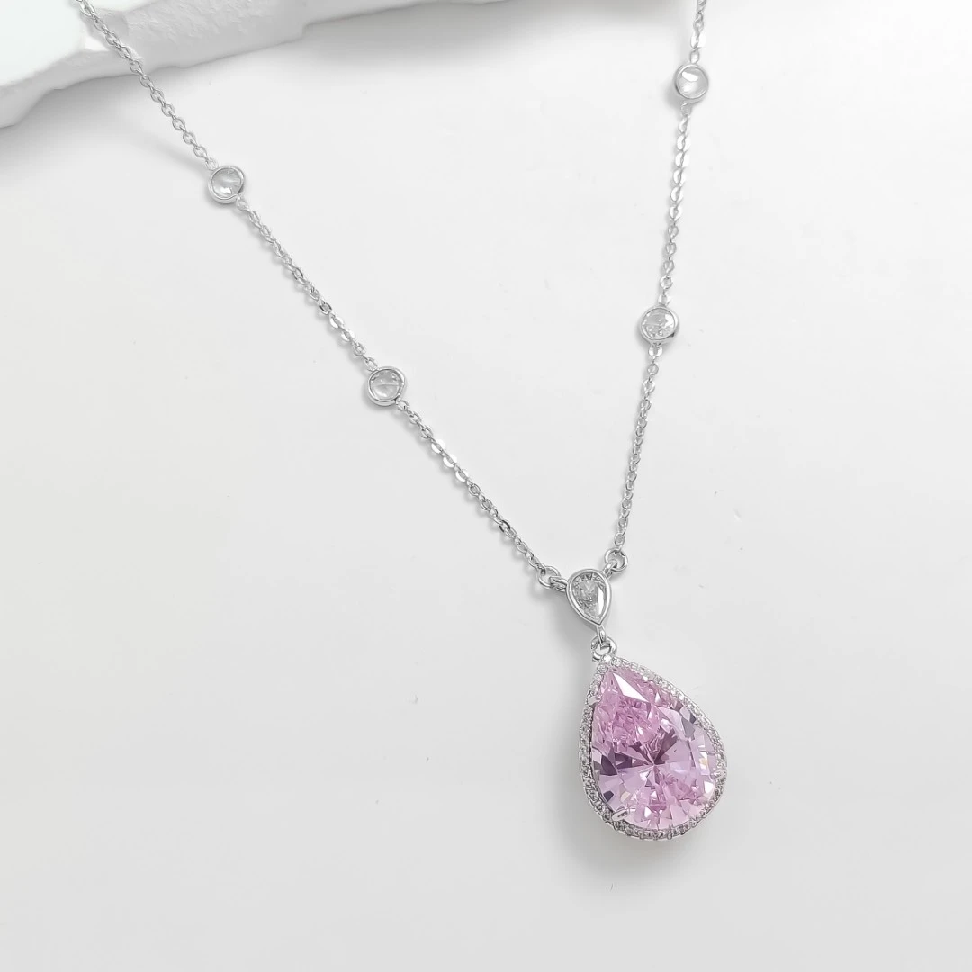 铜合金合成锆石项链 FXLM-54766 项链简约欧美时尚经典优雅气质