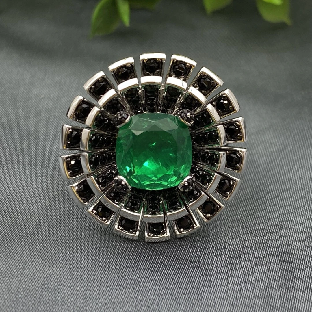 925银合成锆石戒指 DD7LY-03517 戒指欧美时尚精致小众简约