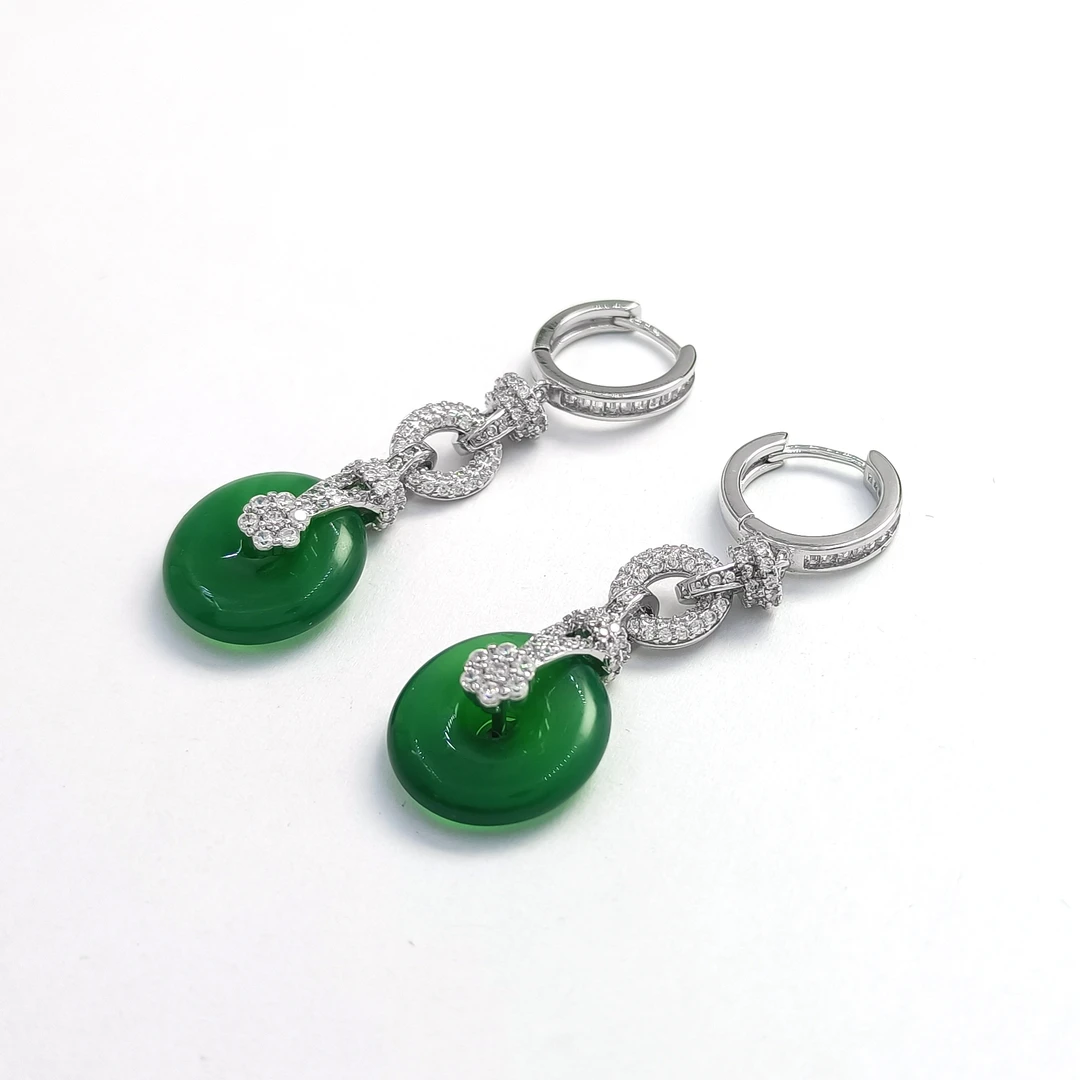 WHLM-000020 【绿意如歌】 耳饰百搭时尚轻奢