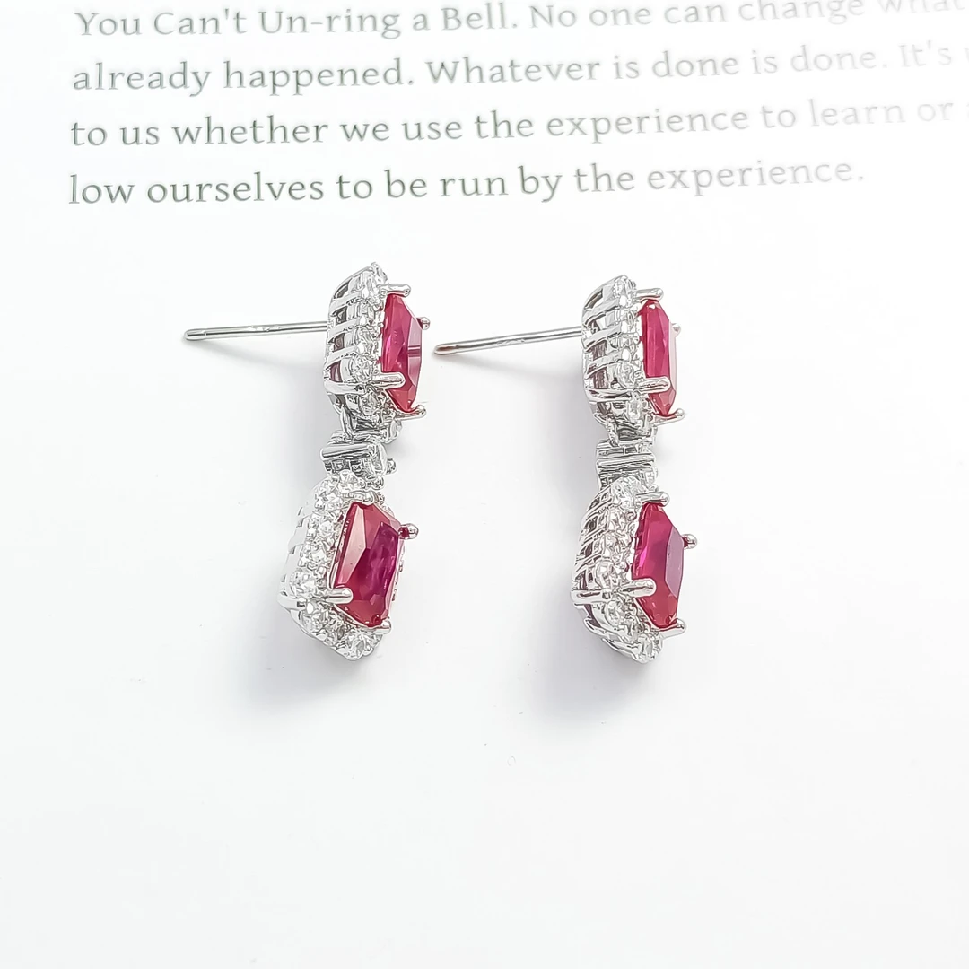 铜合金合成锆石耳饰 HSM-54695 耳环时尚欧美百搭简约气质轻奢